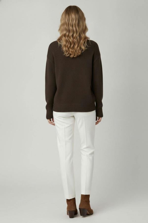Blue | Textured Relaxed Drop Shoulder Jumper