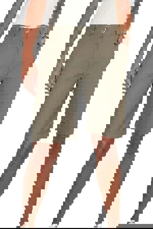 Paulo Due Women's Stretch Cuffed Bermuda Shorts