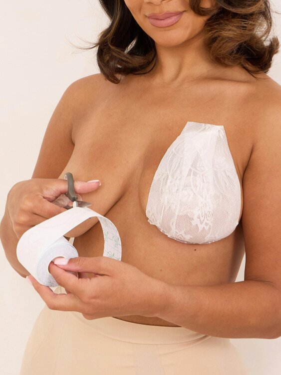 Perky Pear DIY Boob Tape Roll-White Lace-A-DD Cups