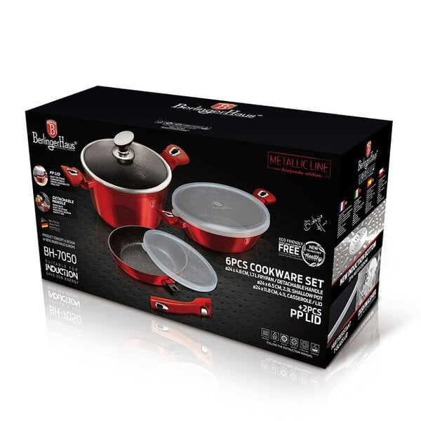 Berlinger Haus 6-Piece Cookware Set Berlinger Haus BH7050 Burgundy