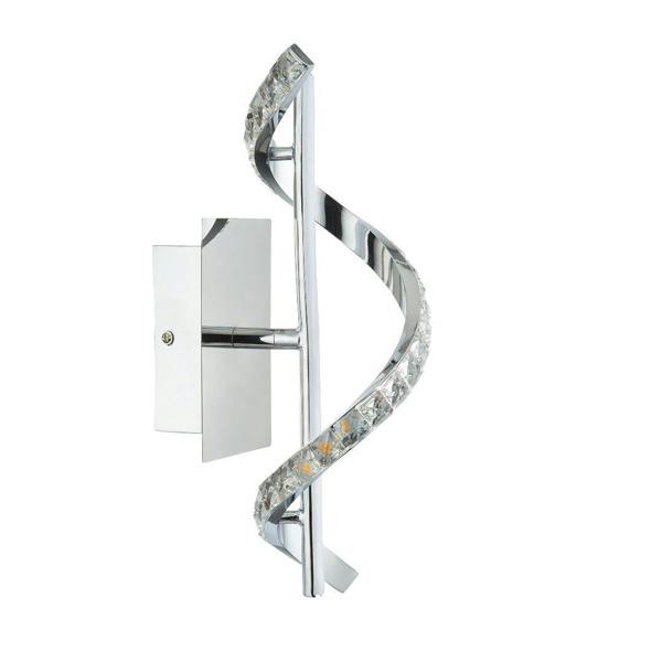 Pagazzi Lighting Hyde 1-Light Chrome And Crystal LED Wall Light