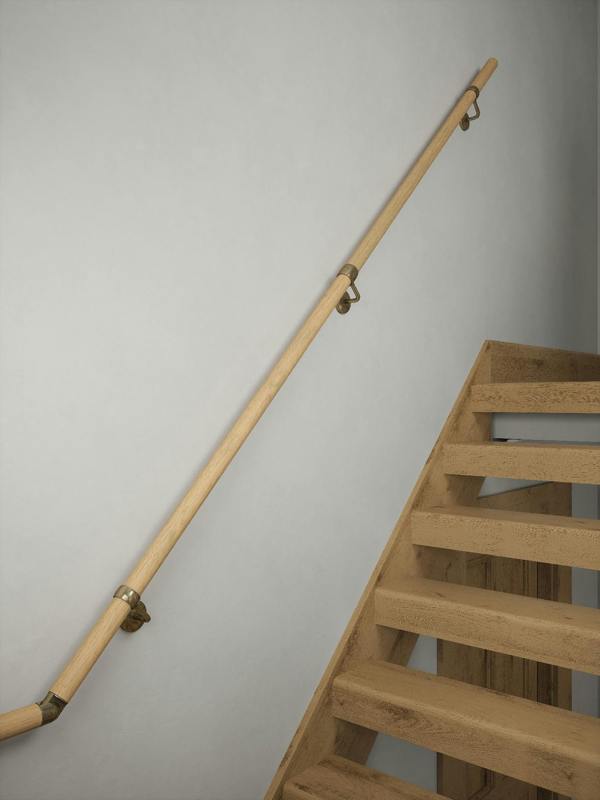 Handrails Direct Arden Natural Pine Half Turn Handrail