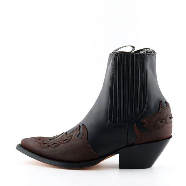 Grinders Unisex Leather Black Western Boots- Arizona Lo