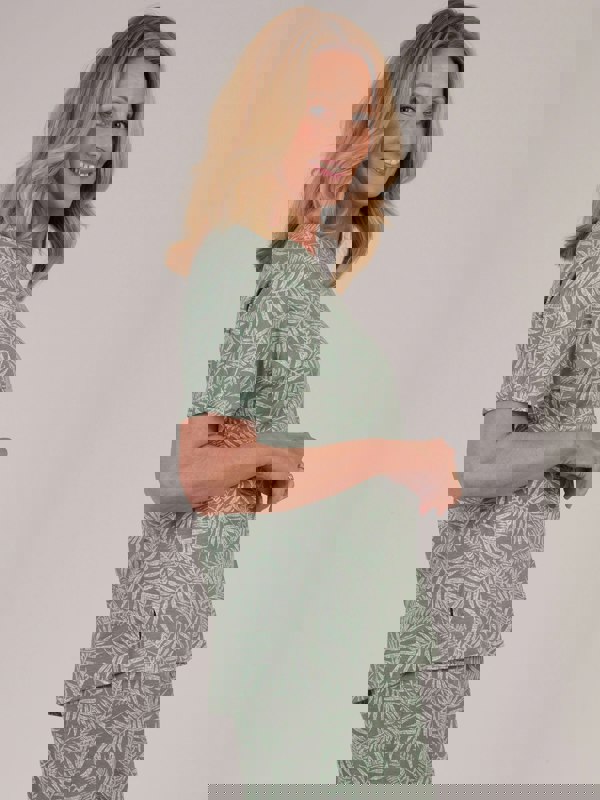 TIGI-Wear Fern Ivory Leaf Pyjama Top