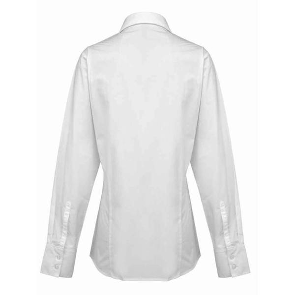 Premier Womens/Ladies Supreme Poplin Long-Sleeved Formal Shirt - White