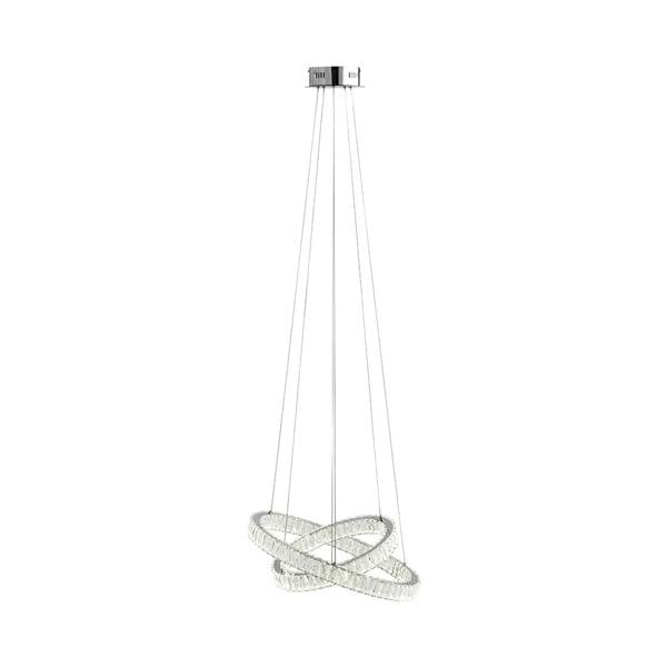 Pagazzi Lighting Ausilia Polished Chrome and Crystal LED Pendant Ceiling Light