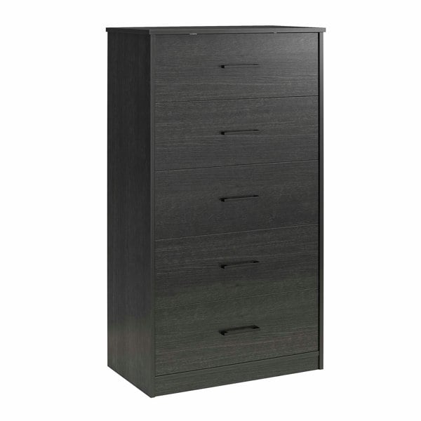 Dorel Home BrEZ Build Pearce 5 DRW Dresser Black Oak