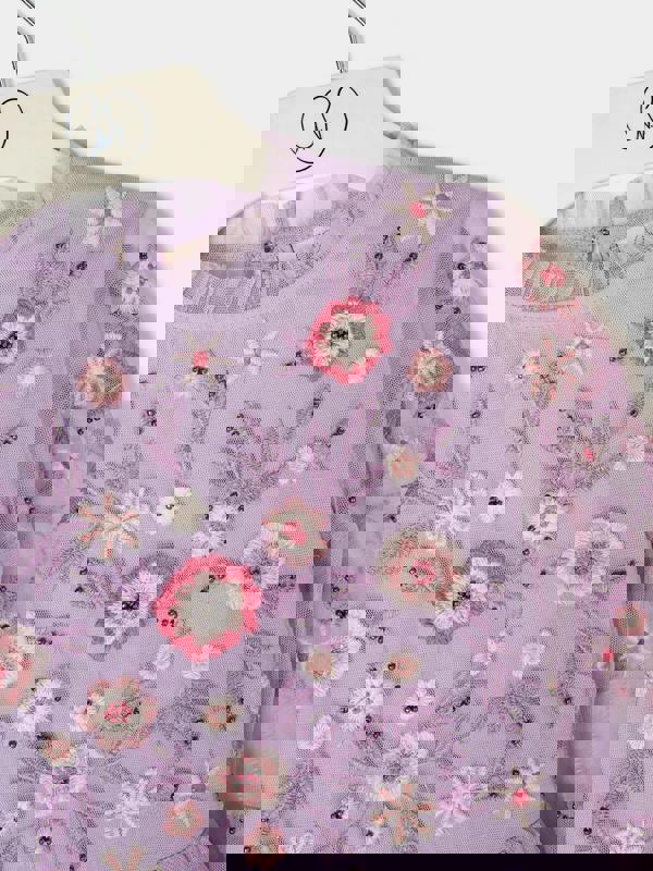 GWD Jazz Lilac Embroidered Dress