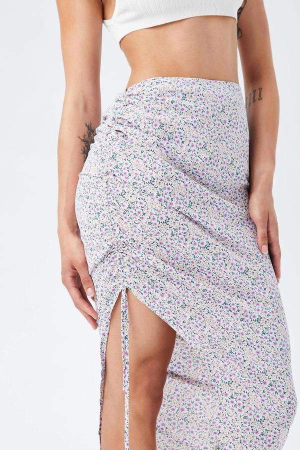 Urban Bliss Floral Drawstring Midi Skirt