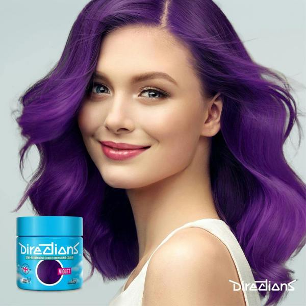 Directions 4 x La Riche Directions Semi-Permanent Hair Color 100ml Tubs - Violet