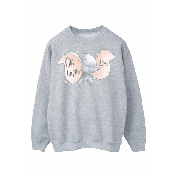 Disney Womens/Ladies Dumbo Happy Day Sweatshirt - Sports Grey