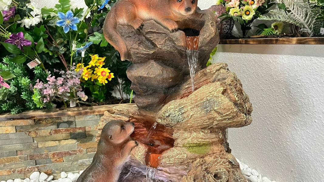 Tranquillity Water Features Curious Otters Animal Animal Fountain Water Feature