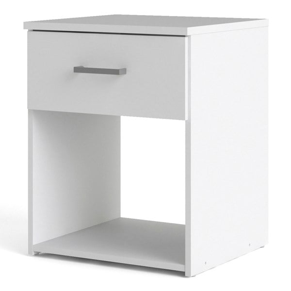 Furniture To Go Space Bedside 1 Drawer in White
