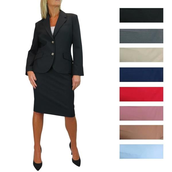 Paulo Due Women's 2 Piece Tailored Skirt Suit
