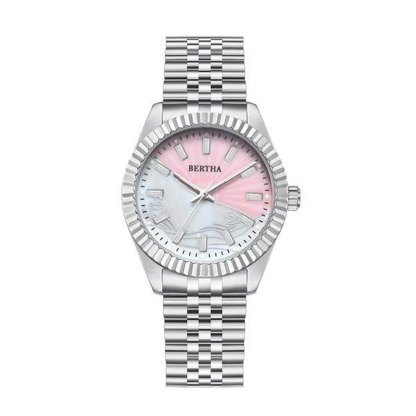 Bertha Marina Mother-Of-Pearl Bracelet Watch - Silver/Light - BTHBS1701