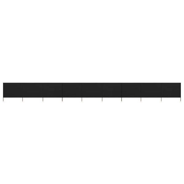 Berkfield 9-panel Wind Screen Fabric 1200x80 cm Black