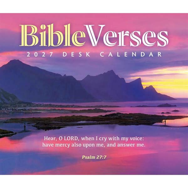 Religion Bible Verses Desk Calendar 2027, Desk Calendars, Day To View, Lifestyle, Gift