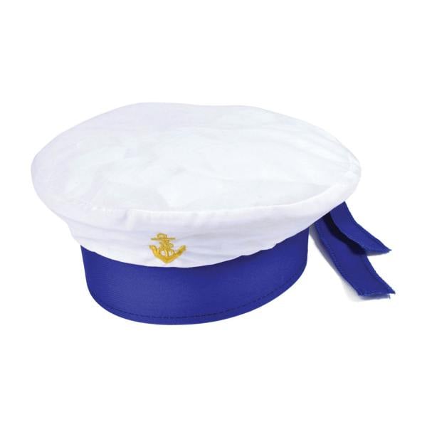 Bristol Novelty Childrens/Kids Sailor Hat - White/Blue - 