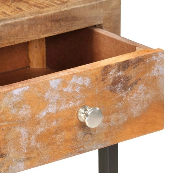 Berkfield Console Table Gold 90x30x75 cm Solid Reclaimed Wood