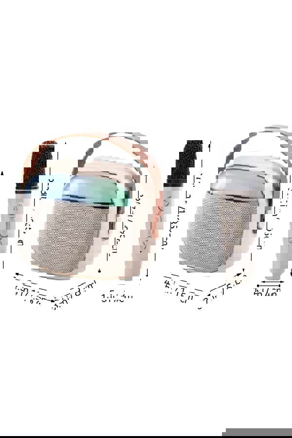 Living and Home Portable Karaoke Machine with Wireless Microphones and RGB Lights