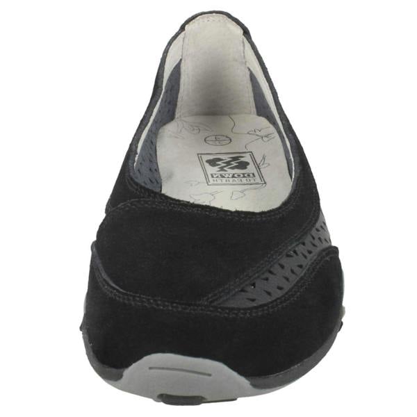 Down to Earth Ladies Down To Earth Suede Leather Ballerinas F80448