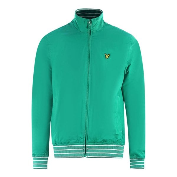 Lyle & Scott Tipped Funnel Neck Salt Jacket - Aqua Green