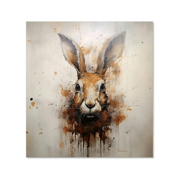 Warren Reed - Designer Watercolour Hare Face Kitchen Splashback