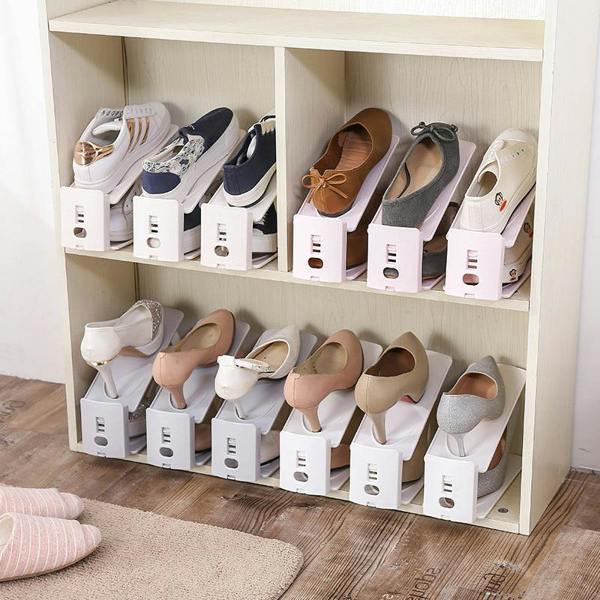 HYGRAD BUILT TO SURVIVE 12x Shoe Slots Organizer Wardrobe Stacker Space Saver Rack Holder Adjustable UK