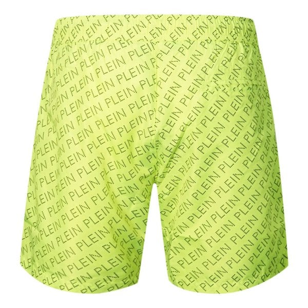 Philipp Plein Repetitive Logo Swim Shorts - Fluorescent Yellow