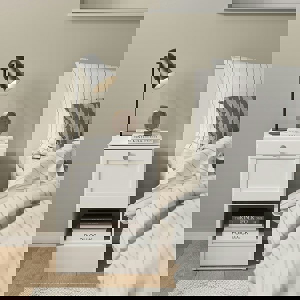 Furniture To Go Brande Nightstand with1 Frame Drawer in White