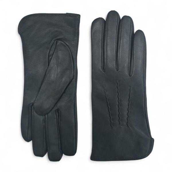 Infinity Leather Womens Italian Leather Winter Stitch Line Design Soft Wool Lining Gloves - L-GLV-301