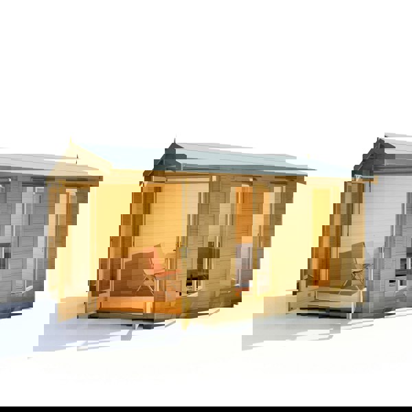 Shire 10x14 Rivington Corner log cabin 28mm logs - Best Shed