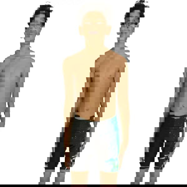 Zoggs Boys XFile Mid Swim Jammer - Black/Green