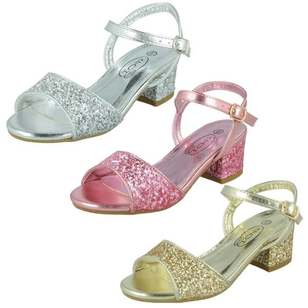 Spot On Girls Spot On Mid Block Heel Sandals H1114