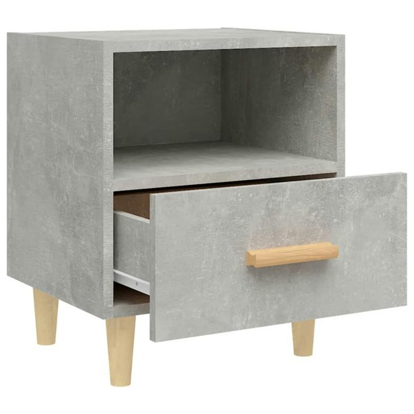 Berkfield Bedside Cabinet Concrete Grey 40x35x47 cm
