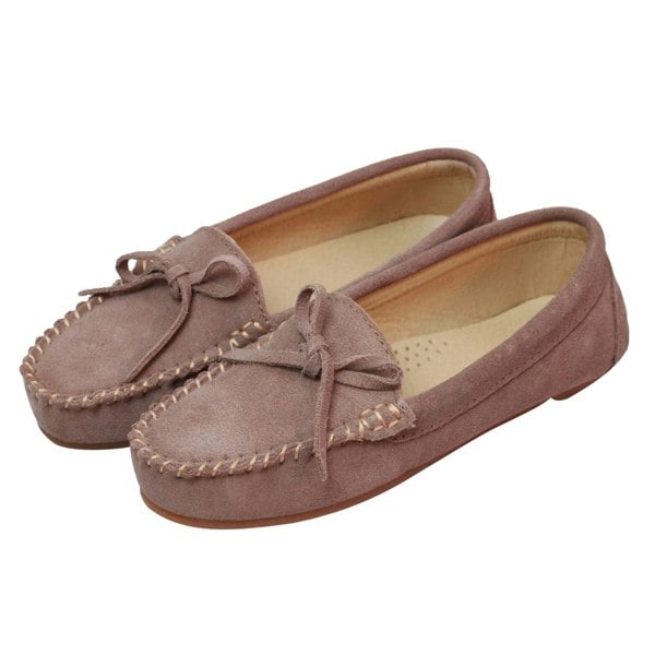 Eastern Counties Leather Womens/Ladies Suede Moccasins - Mink