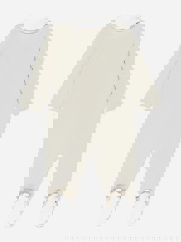 Fendi Kids Fendi Baby Bear Babygrow And Hat Set in Beige