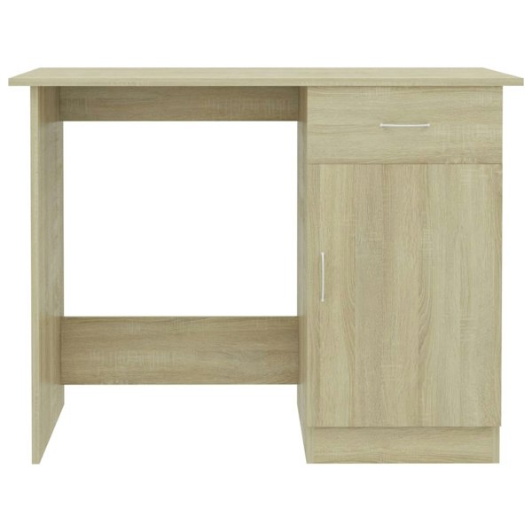 Berkfield Desk Sonoma Oak 100x50x76 cm Engineered Wood