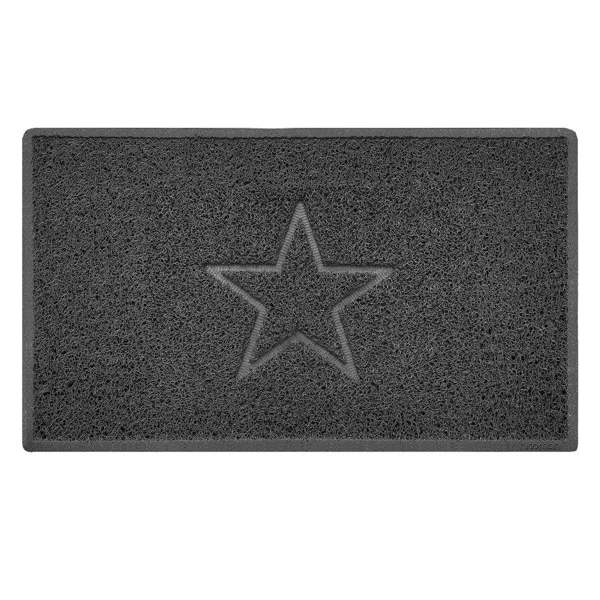 Nicoman Indoor Spaghetti Door Mat Embossed Star - Dark Grey