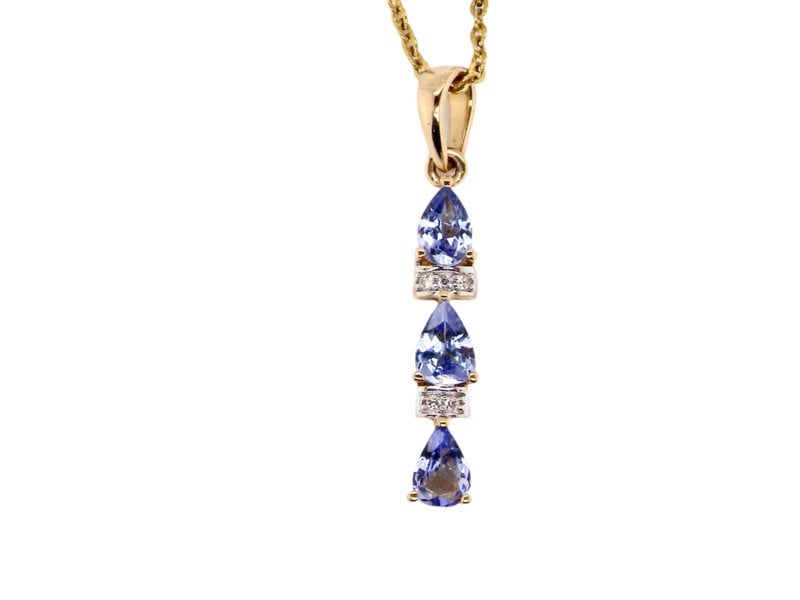 A Tanzanite and Diamond pendant