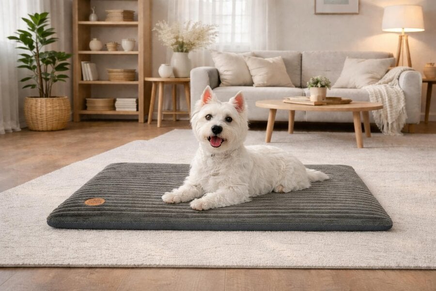 Snug and Cosy Pets Alaska Memory Foam Faux Fur Dog Pet Mat - Orthopaedic Support & British Design