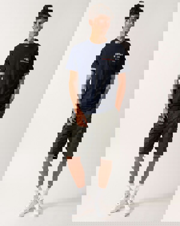 GANT Mens Graphic Short Sleeve T-Shirt - 433 Evening Blue - CHO - Designer Mens T-Shirts & Tops