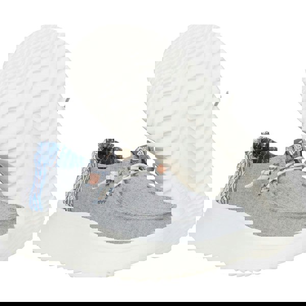 HEYDUDE Wendy Peak Chambray Woven Shoes - Grey
