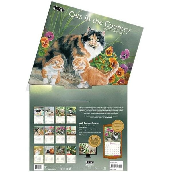 Country Living Cats In The Country Deluxe Calendar 2027, Deluxe Calendars, Month To View, Cats, Gift