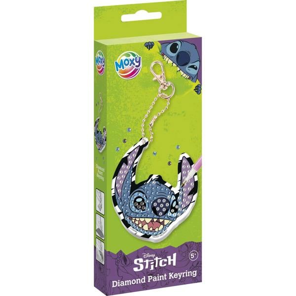 Stitch Diamond Painting Keyring - Blue