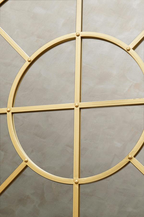 Interiors by Premier Descartes Gold Finish Round Wall Mirror