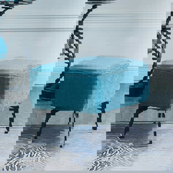 Rit Concept Gallo Swivel Lounge Chair With Footstool, Blue