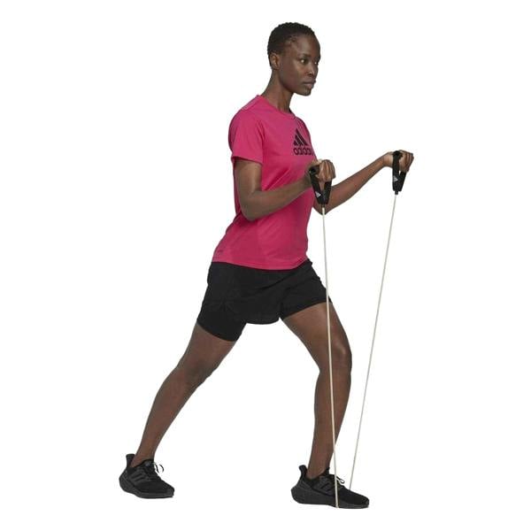 Adidas Womens/Ladies 2 in 1 Running Shorts - Black/White - 