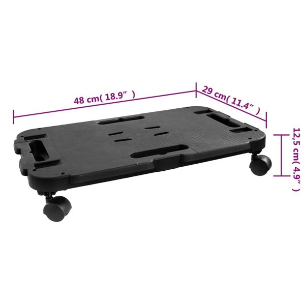 Berkfield Transport Trolleys 5 pcs Black Polypropylene 200 kg