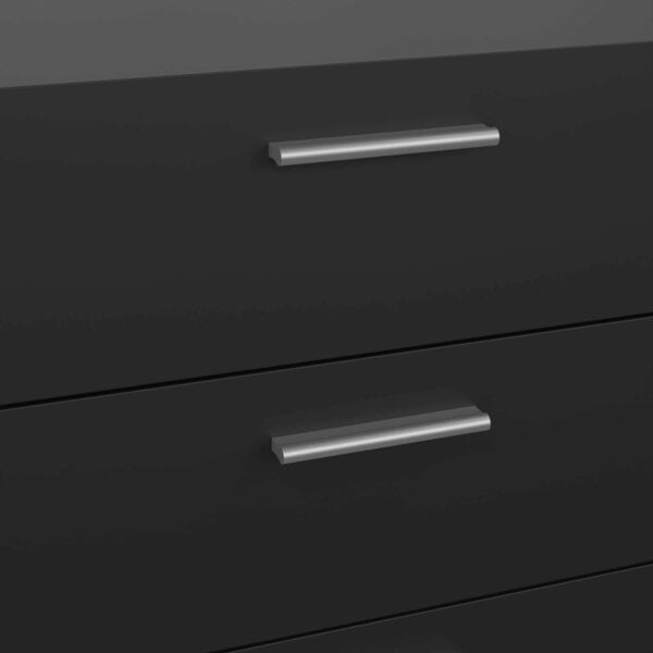 Wyld Haus Daejeon Black Wooden Wide Chest 8 Drawers